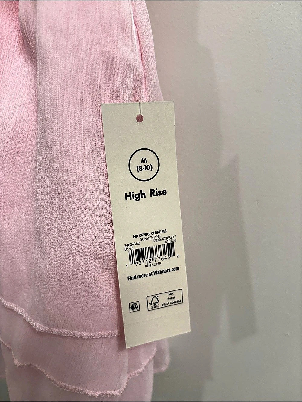 High Rise Pink Ruffle Skort Size Medium - Picture 5 of 6